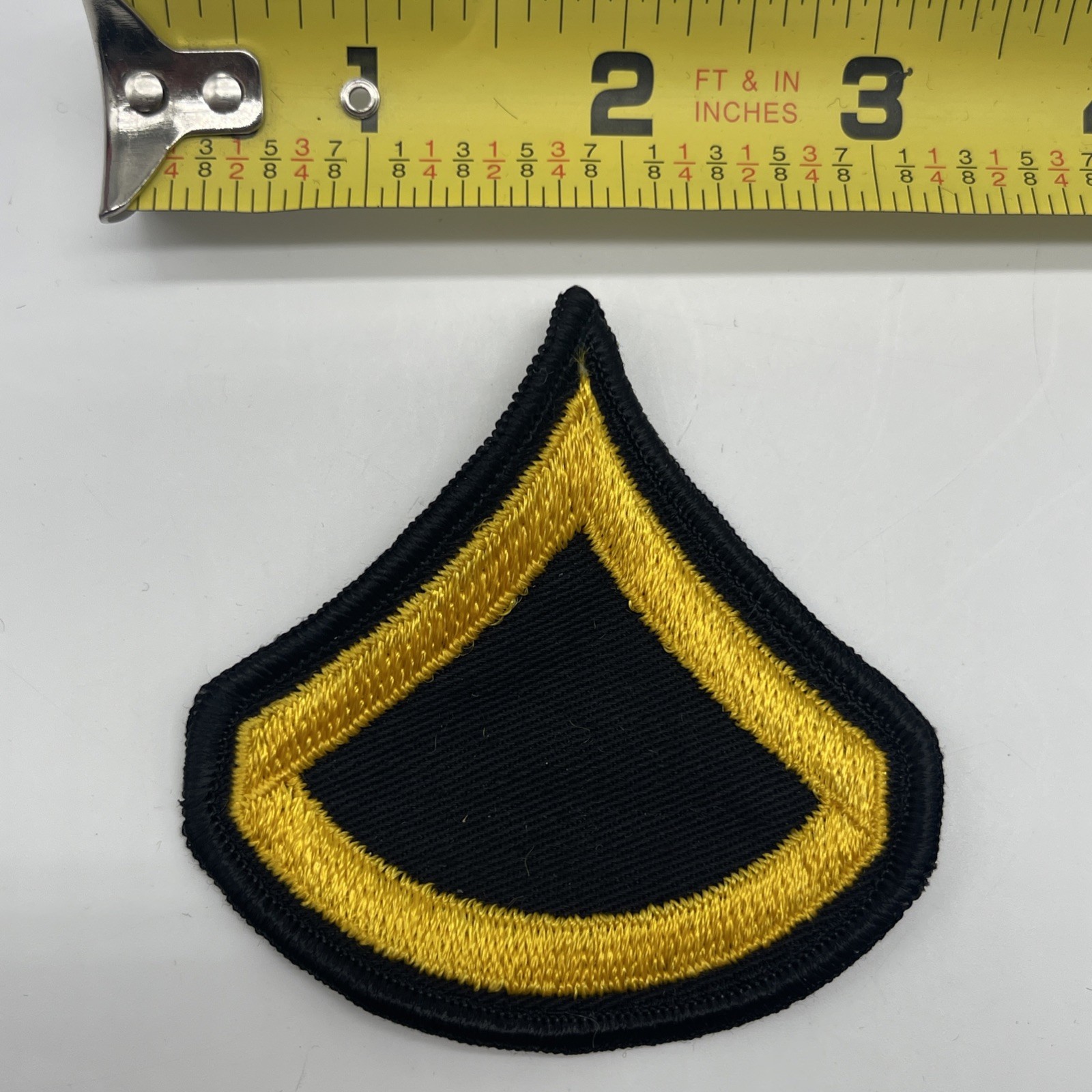 U.S. Military Army Private 1st Class PFC Chevron Patch Yellow Black X1 Insignia