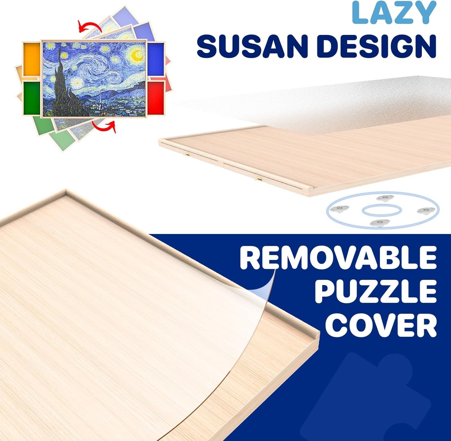 360-Degree Rotatable Puzzle Board for Adults