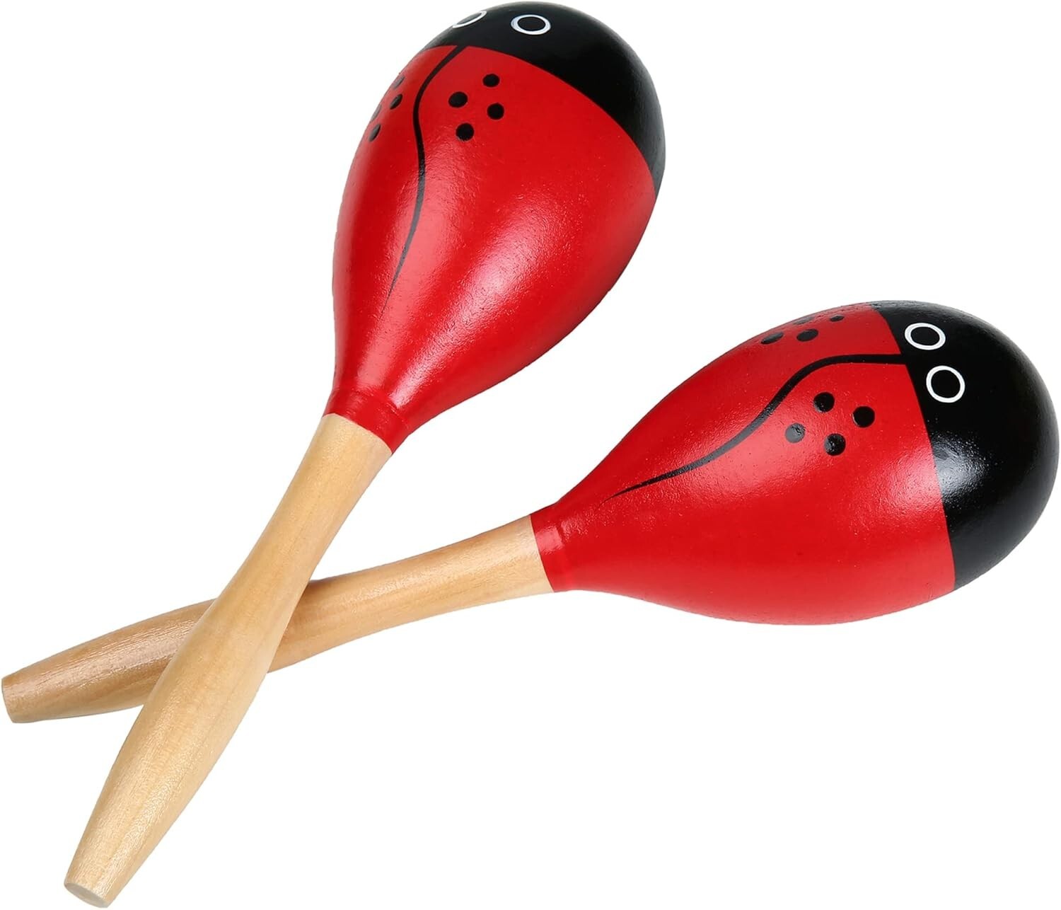 Maracas, Wooden Shaker Musical Percussion Instrument for Adult Kids Babies To...