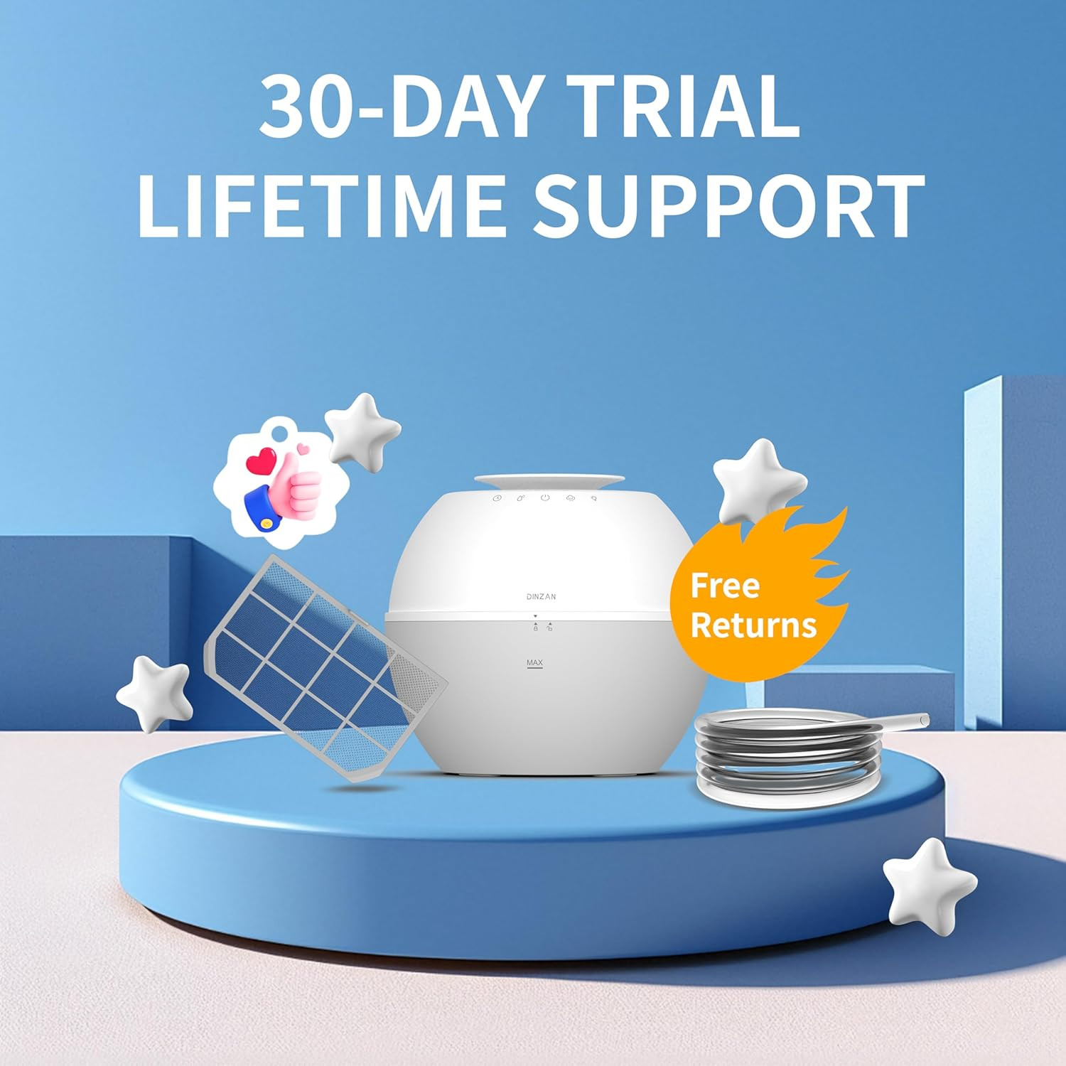 2-in-1 Humidifier & Dehumidifier with 152Oz Tank, LED & Timer Features
