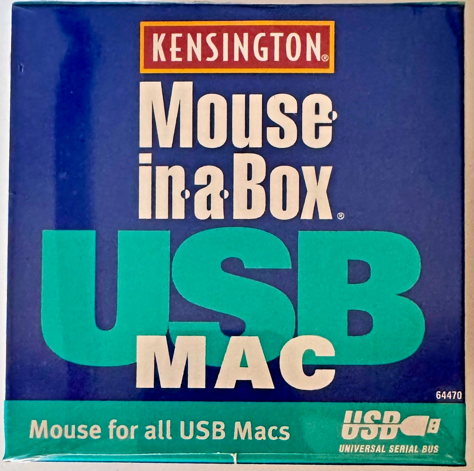 NEW Kensington Mouse-in-a-Box Model No. 64470 for all USB Macs, green