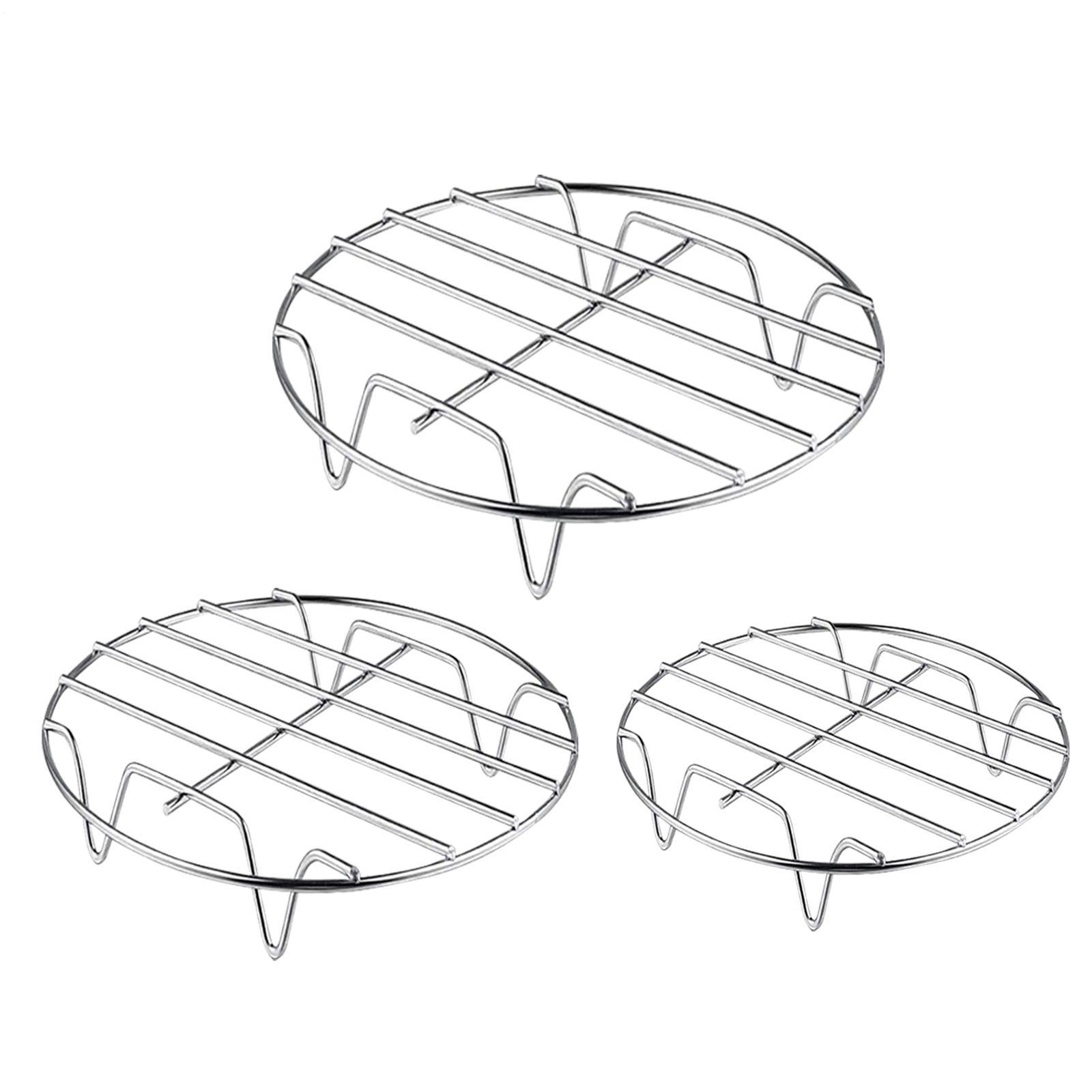 Thick Stainless Steel Steam Rack Round Steamer Stand Grill Rack Kitchen Tool