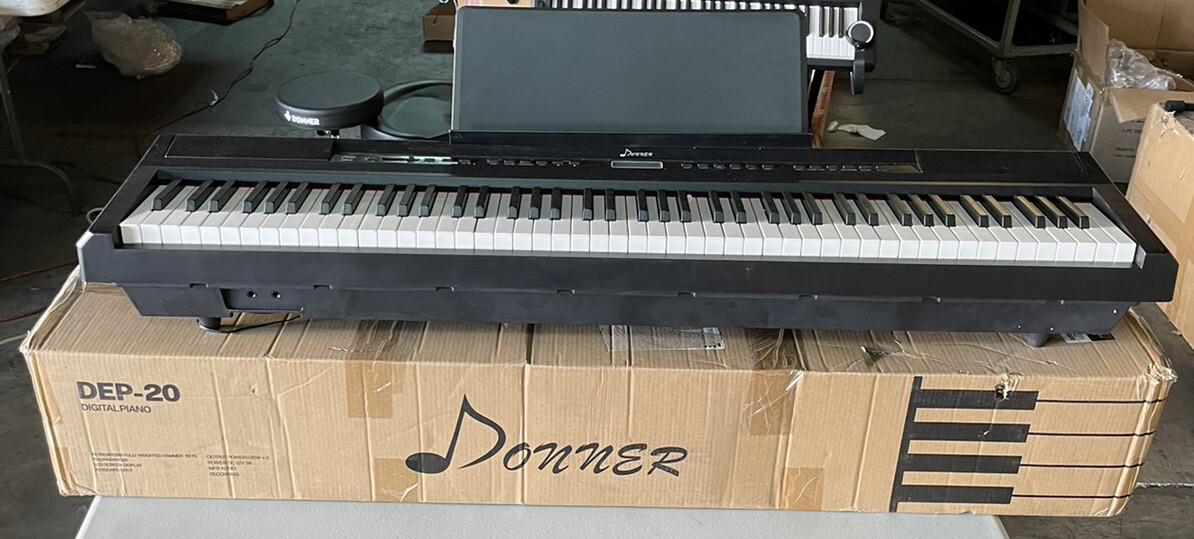Donner DEP-20 88 Key Weighted Digital Piano Portable Full Size Electric Keyboard
