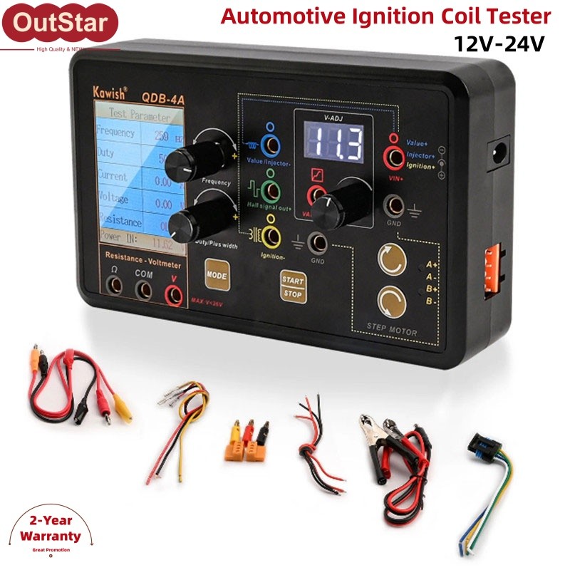 QDB-4A Automotive Ignition Coil Tester Injector Solenoid Valve Fault Detector #s