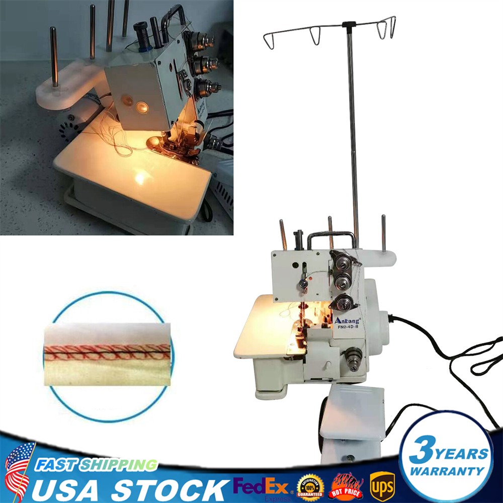 Professional 4 Thread Serger Overlock Sewing Machine 4-Line with Foot Controller