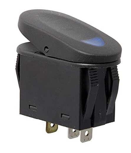 Rocker Switch | Thermoplastic Olefin (TPO), Black/Blue | 17235.03 | Fits zNONE
