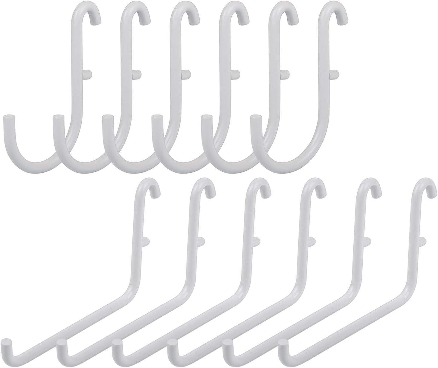 Pegboard Hooks Compatible with IKEA Skadis Pegboard 12 Pack Accessories (Include