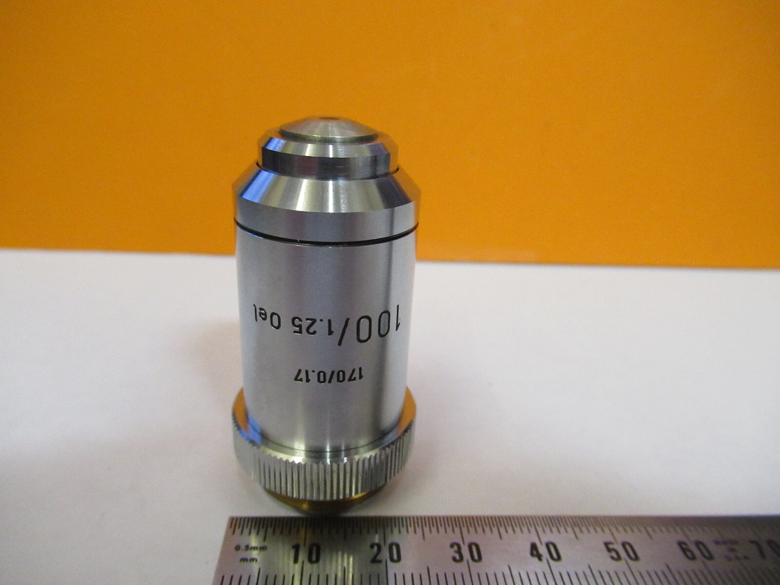 LEITZ WETZLAR 100X /170 OBJECTIVE LENS OPTIC MICROSCOPE PART AS PICTURED Y3-A-87