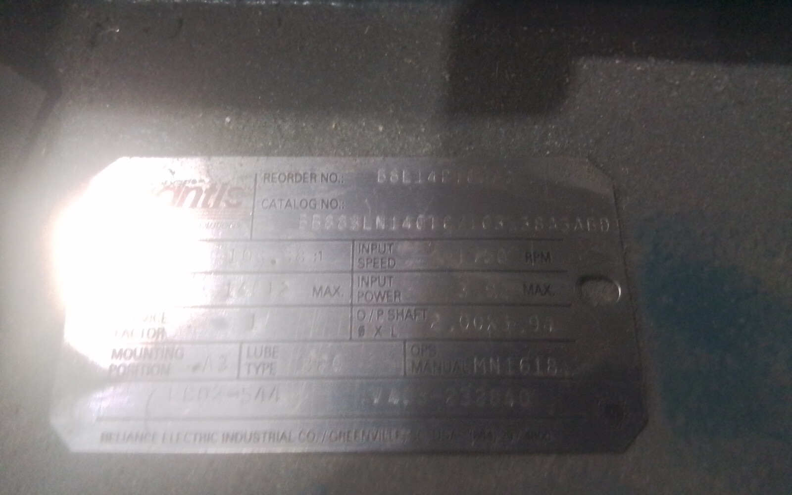 Dodge BB883LN140TC Quantis Right Angle Gear Reducer