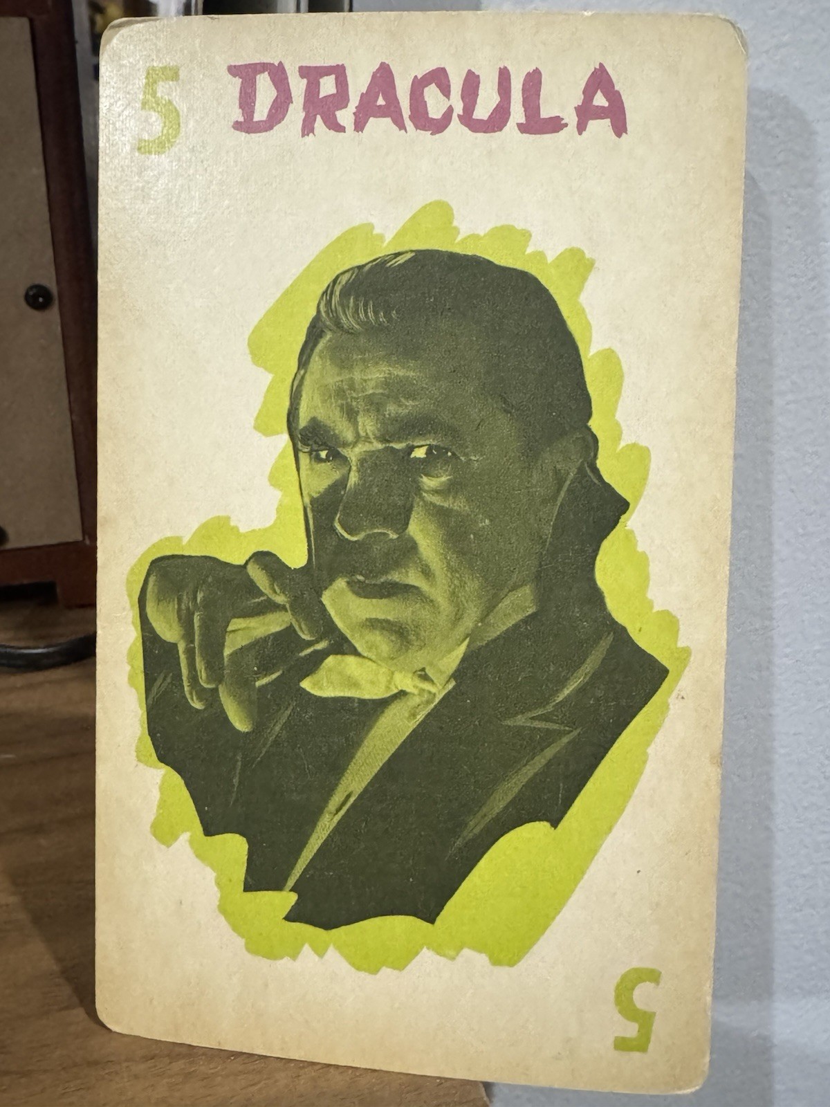 Monster Old Maid Card # 5 Dracula Bela Lugosi 1964 Universal Pics