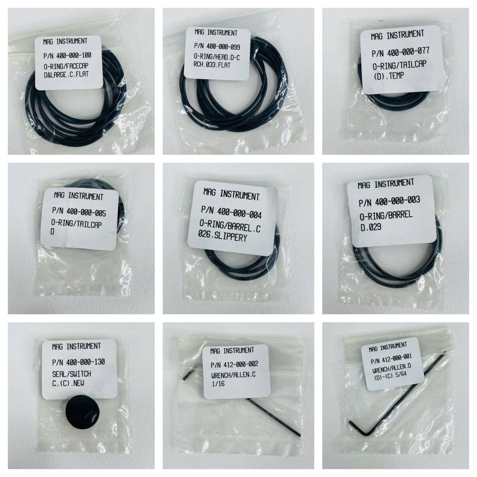 Mag-Lite C and D Cell Flashlight O Ring Replacement Part - Pick Part From List