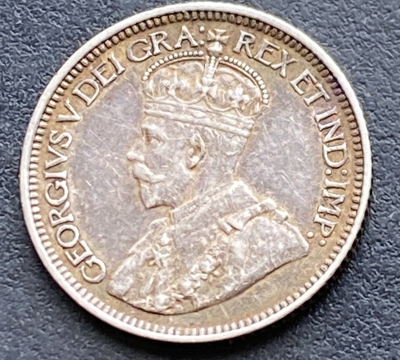 1919 Canada King George V . 925 Silver 10 Ten Cents Coin Lot E58