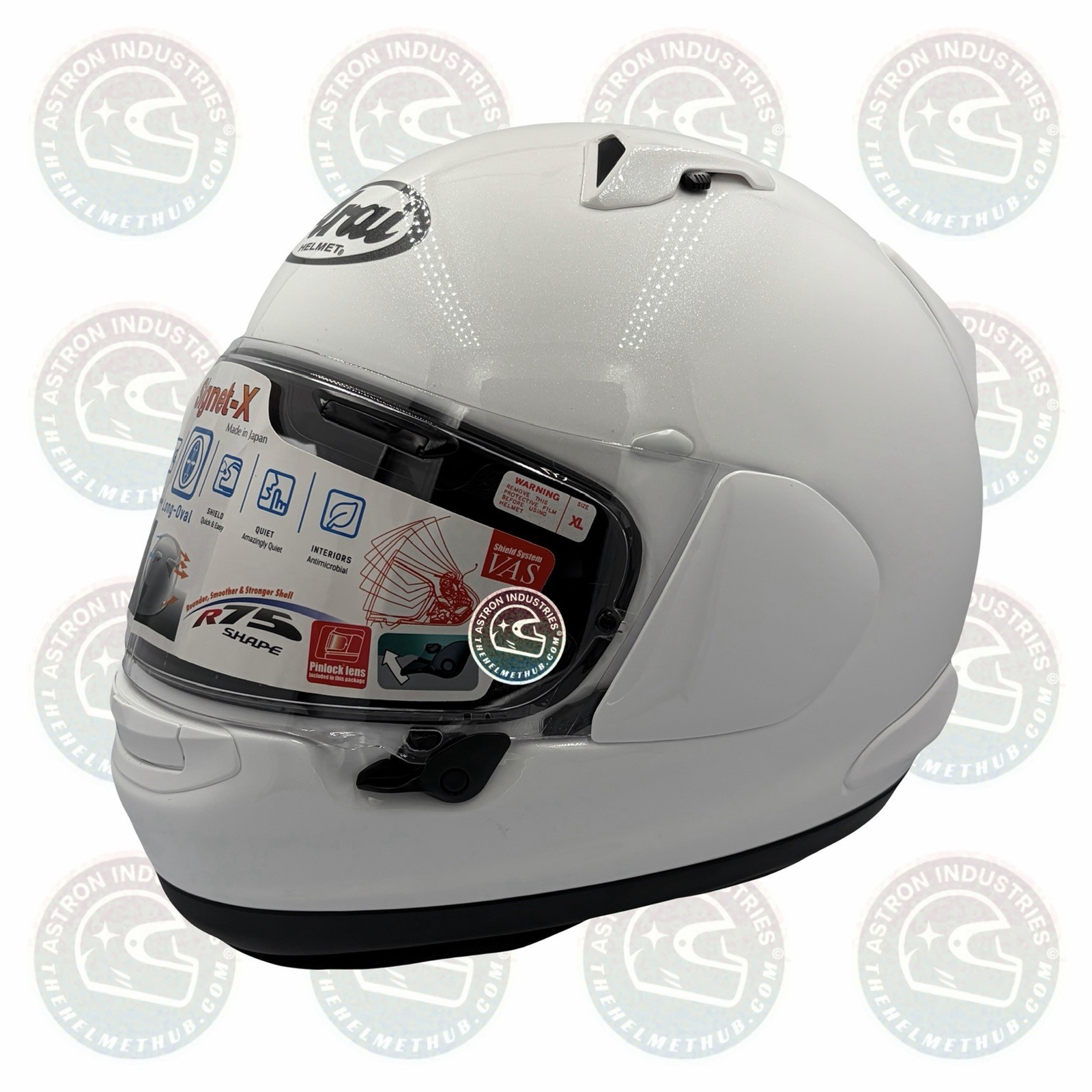 Arai Signet-X Diamond White Motorcycle Helmet - XL - QR Discount