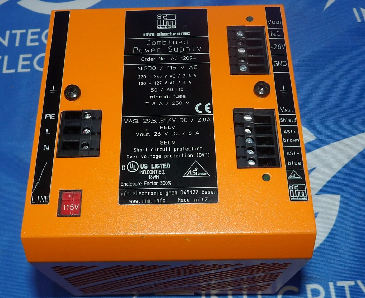 IFM AC1209 230/115V Combined Power Supply + 1 Year Warranty