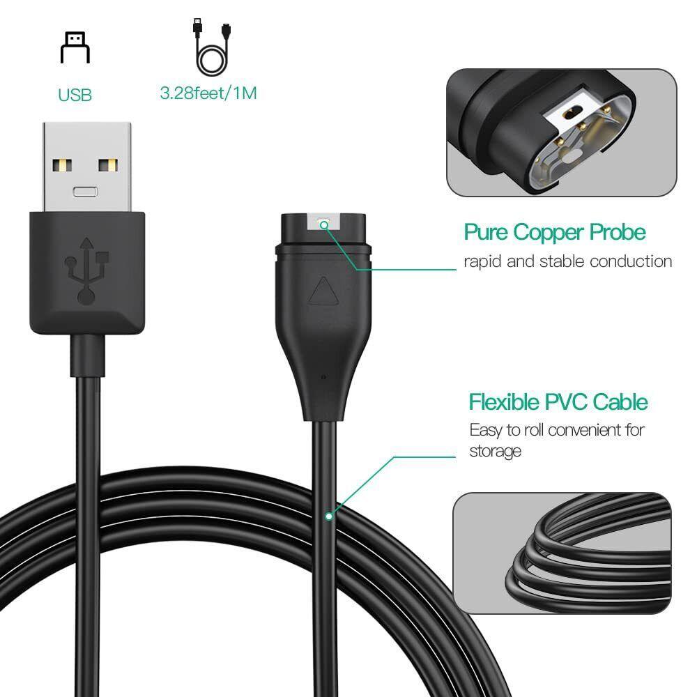 Charger Cable Compatible for Garmin Watch Charger Cable (2 Pack)