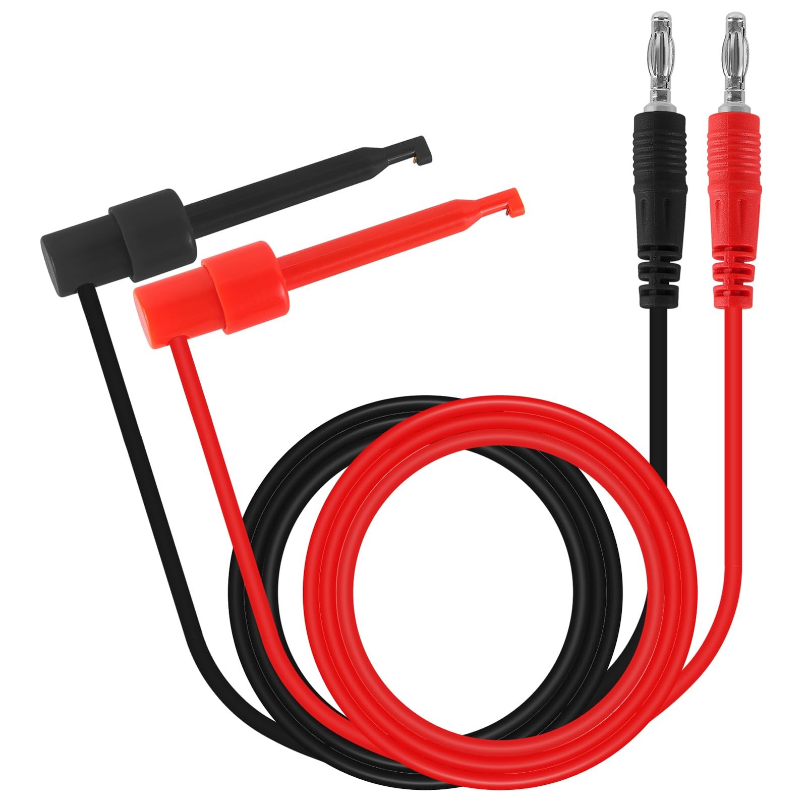 4mm Banana Plug Test Leads to Test Hook Clips Multimeter Electrical 4mm Banan...