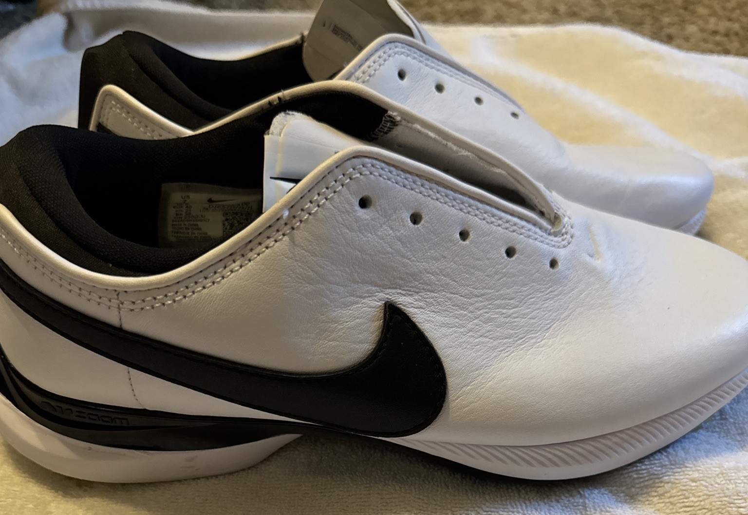 Nike Air Zoom Victory Tour 2 DJ6570 100 Mens Size 7 White Black Golf Shoes