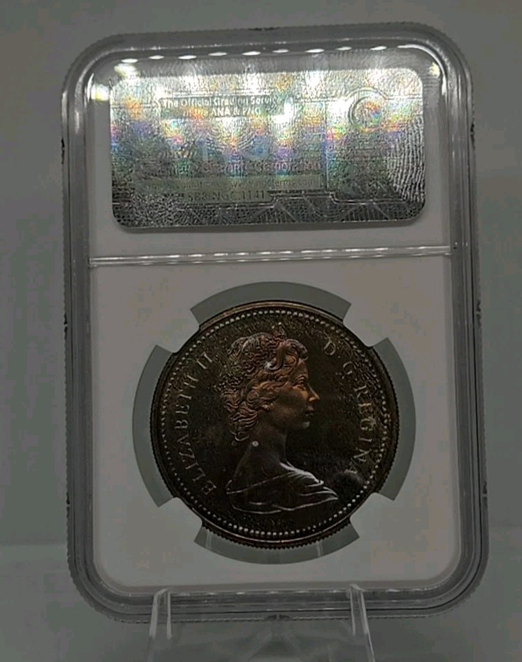 1973 CANADA SILVER $1 RCMP CENTENNIAL NGC SP67 With Toning