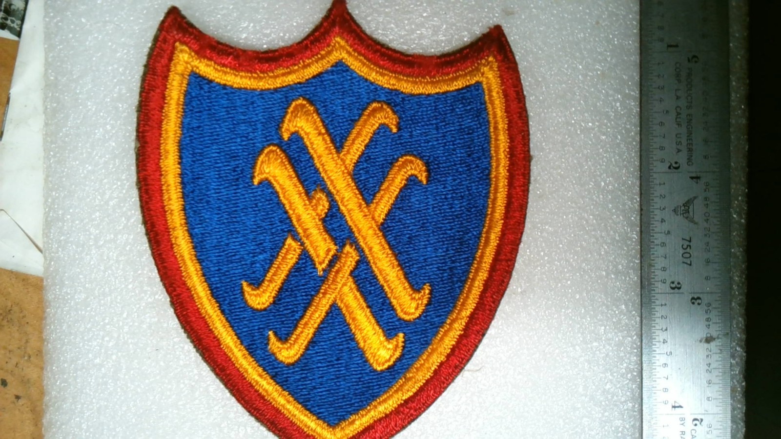 GENUINE VINTAGE MILITARY PATCH WW2 ERA US ARMY 20TH ARMY CORPS