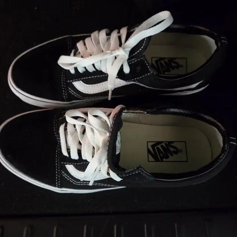 Vans Old Skool Black Sneakers Size 255 Official