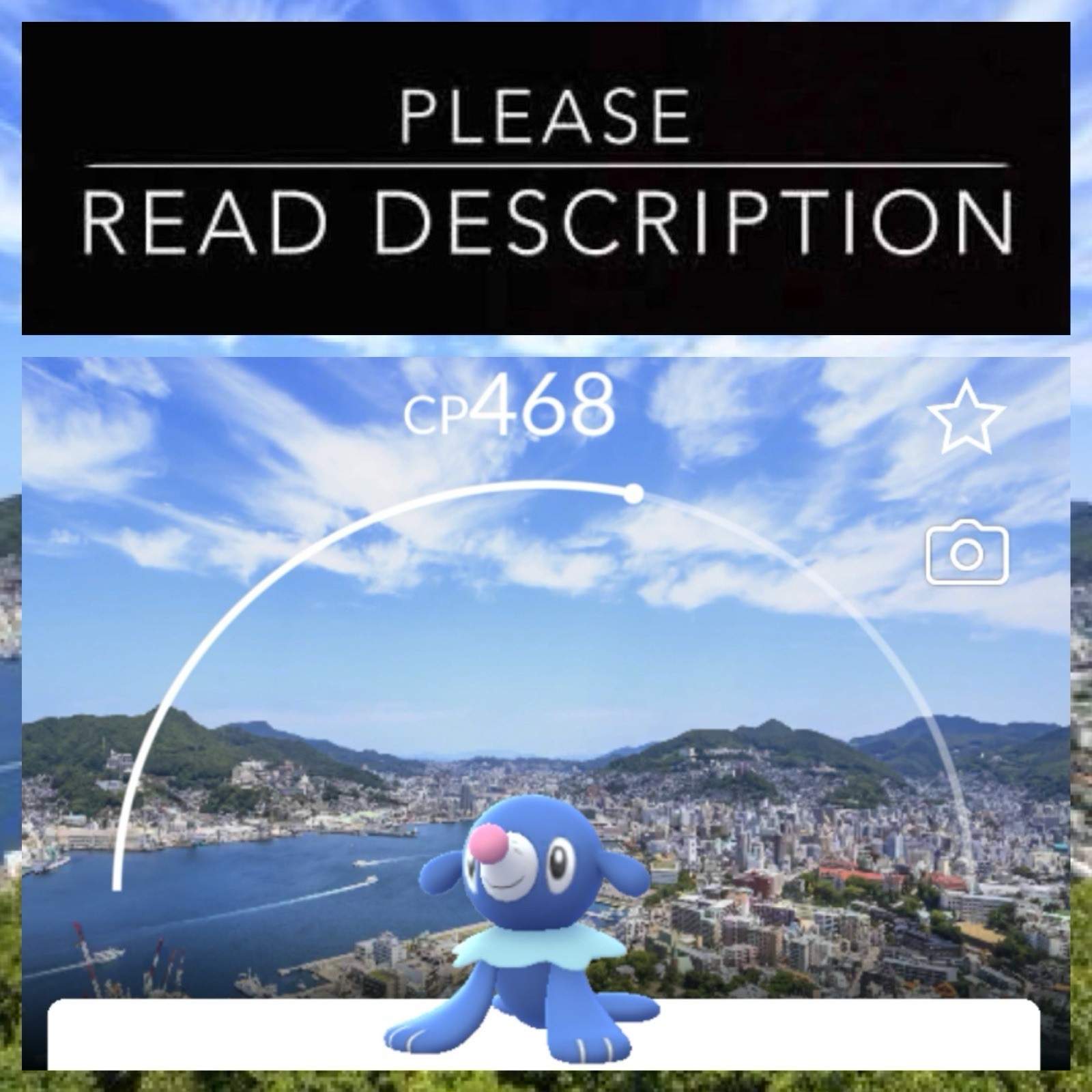 Popplio Nagasaki Background Wild Area Non Shiny - Pokemon Go