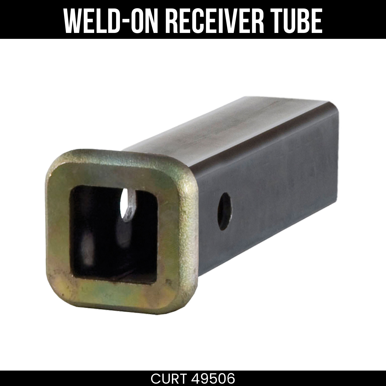 CURT Receiver Tube 1-1/4x6 Inch Raw Steel Hitch Fabrication Heavy Duty 49506