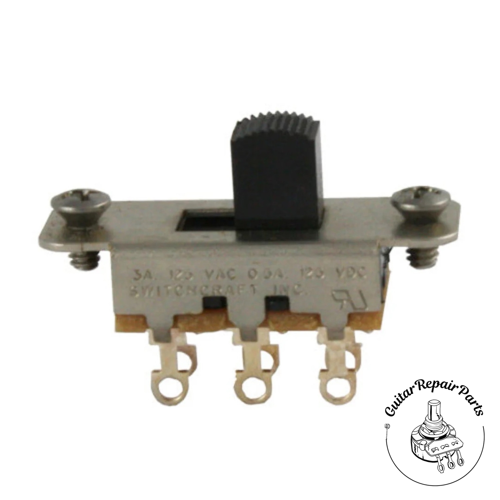 Switchcraft On-On 2-Position DPDT Slide Switch For Jazzmaster / Jaguar - Black