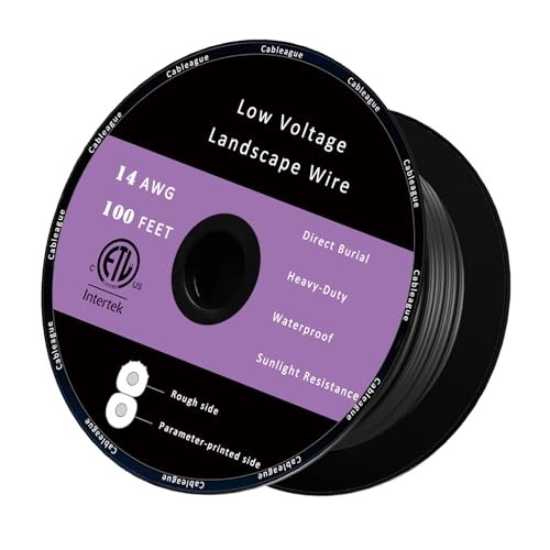 14/2 Low Voltage Landscape Lighting Wire 100ft 14AWG*2C 100 Feet 14-Gauge