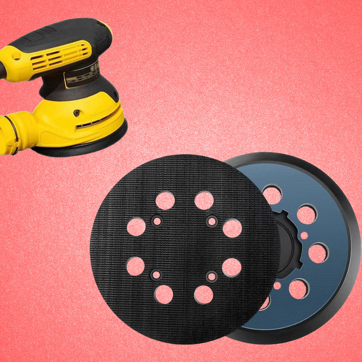 2PCS 5" 4-Screw Orbital Hook Loop Orbital Sander Pad for Dewalt DWE64233 N329079