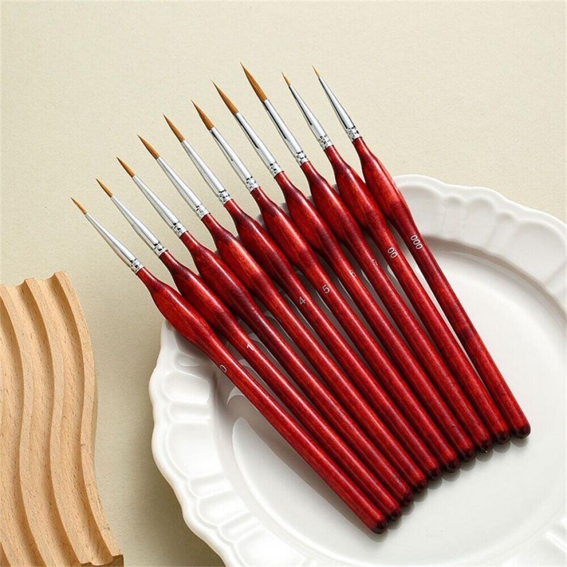 7Pcs/set Miniature Paint Brush Professional Sable Hair Detail for Fine Detailing