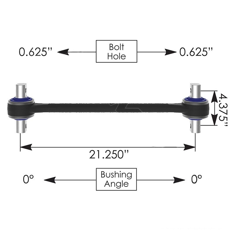 Torque Rod 21.250in Sealed Advance Terex part # 1428, part # TMR637