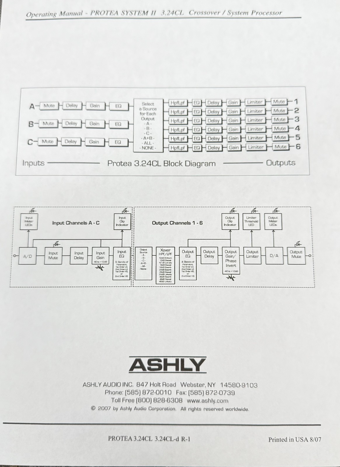 Ashley Protea 3.24CL Digital Crossover/ System Processor Tested Working