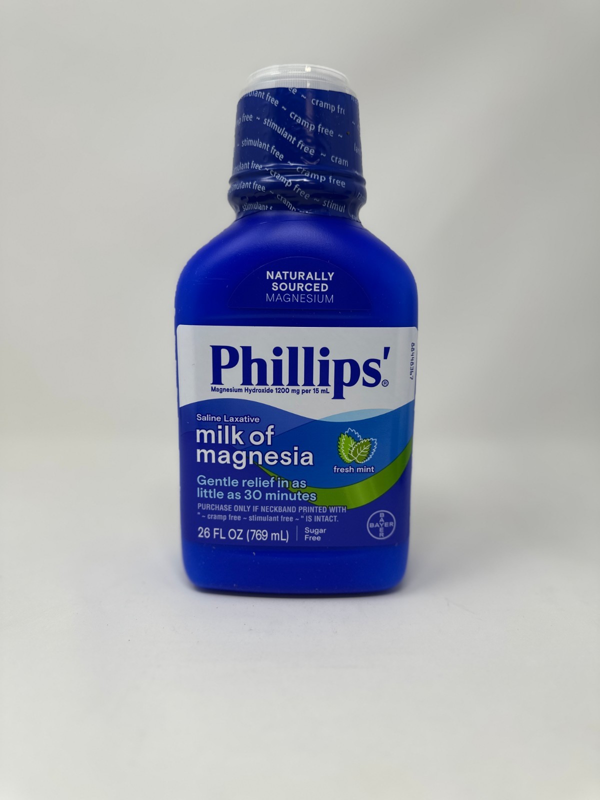 Phillips Milk Of Magnesia Saline Laxative Cramp Free Fresh Mint Sugar Free 26oz