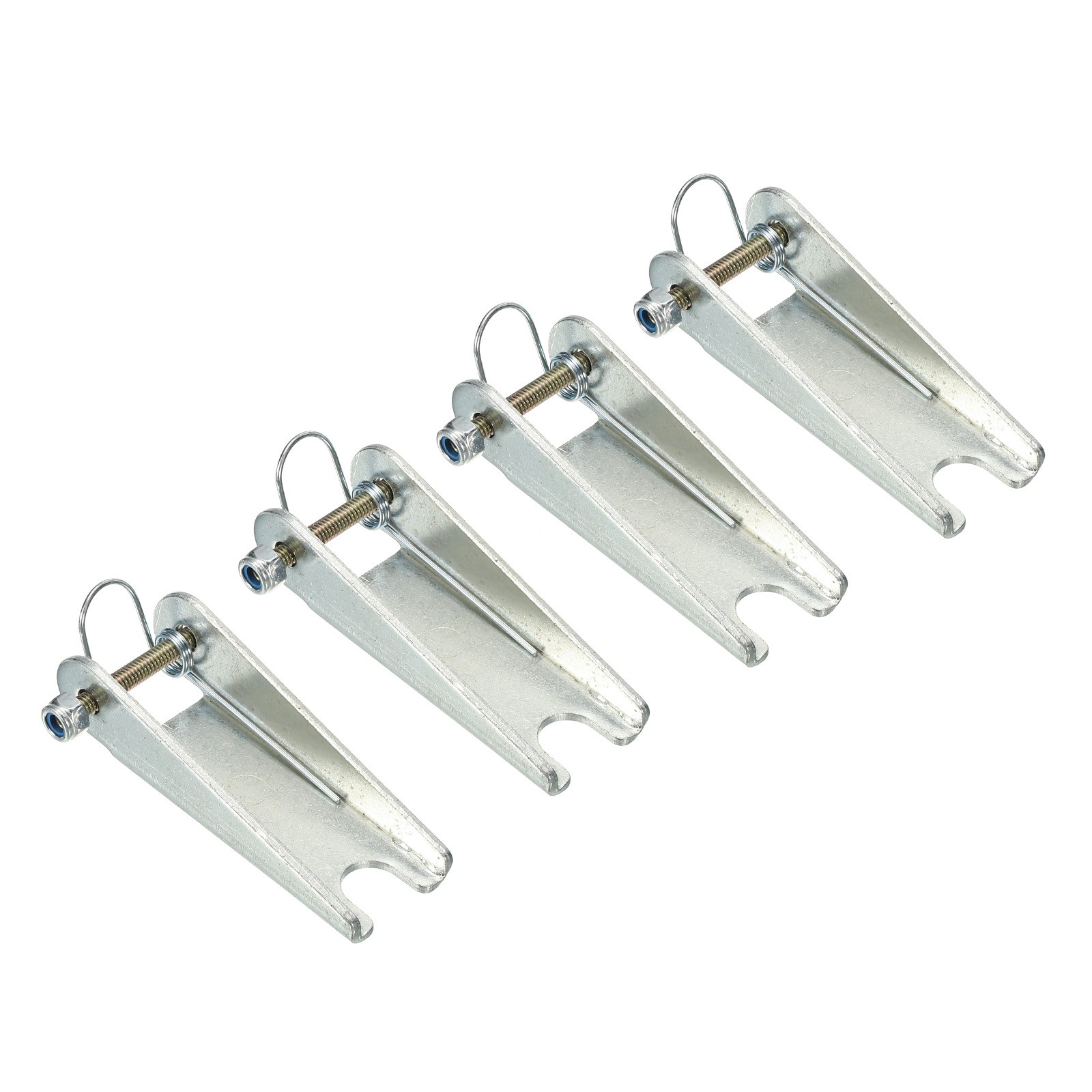 4 Sets 2.5" Hook Safety Latch Kit Metal Towing Hitch Replacement Silver