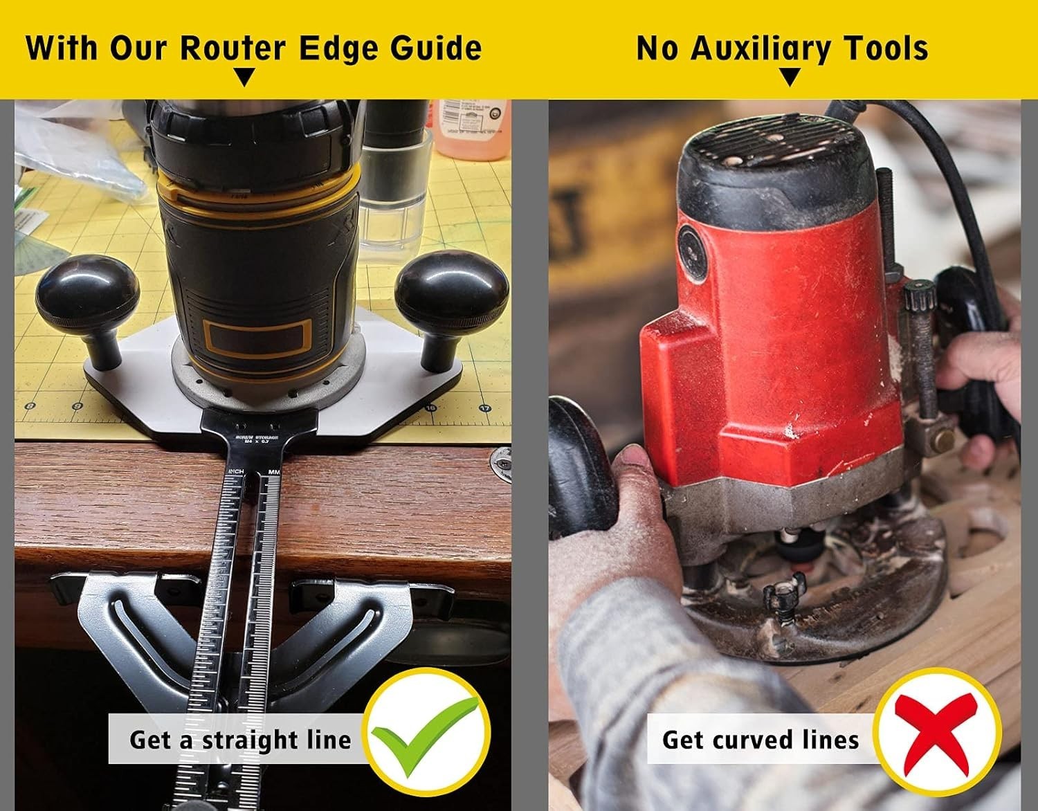 Enhanced Router Edge Guide - Ideal for Compact Routers & Effortless Positioning