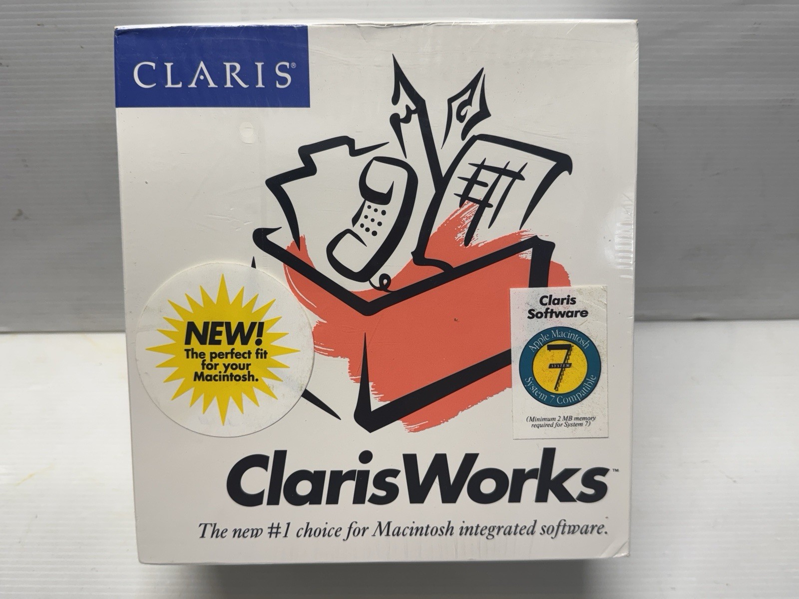 New Sealed Vintage Apple Macintosh ClarisWorks Software - Complete Software 1991