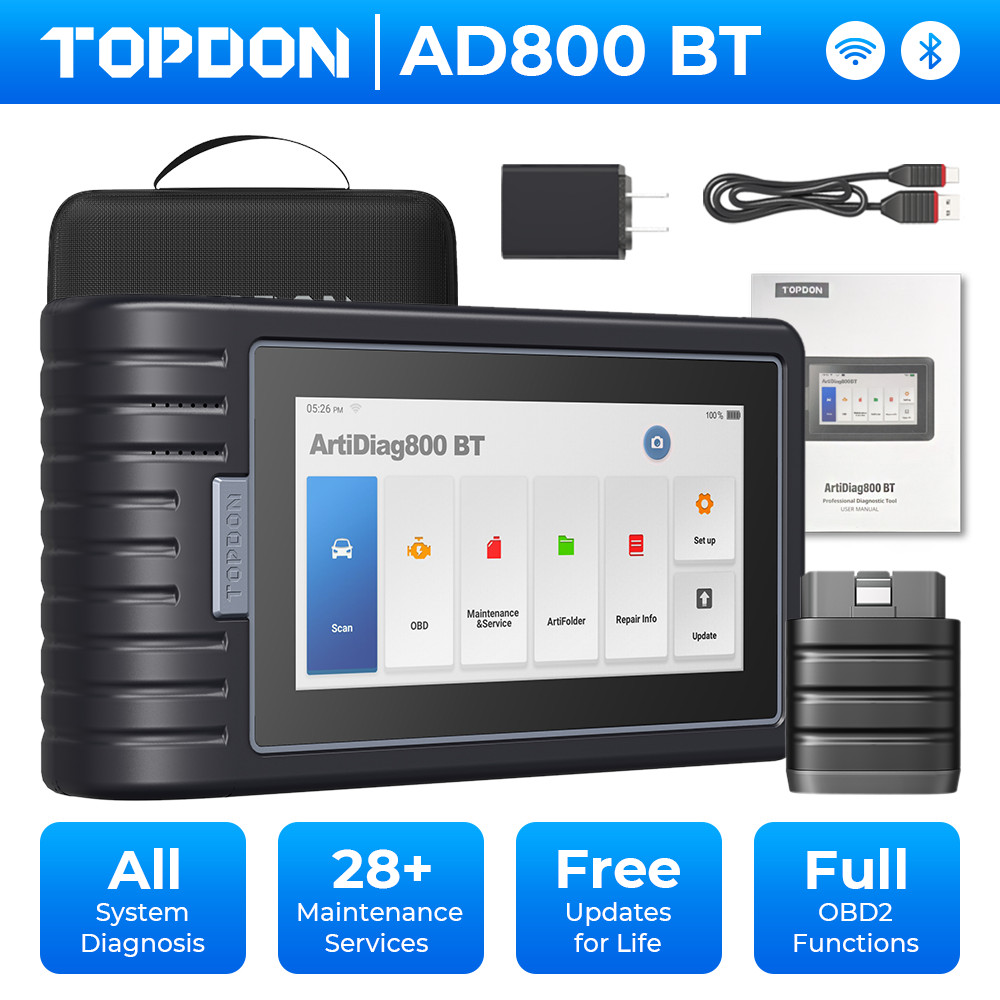 2026 TOPDON ArtiDiag800BT Car Diagnostic Tool Full System Bluetooth OBD2 Scanner