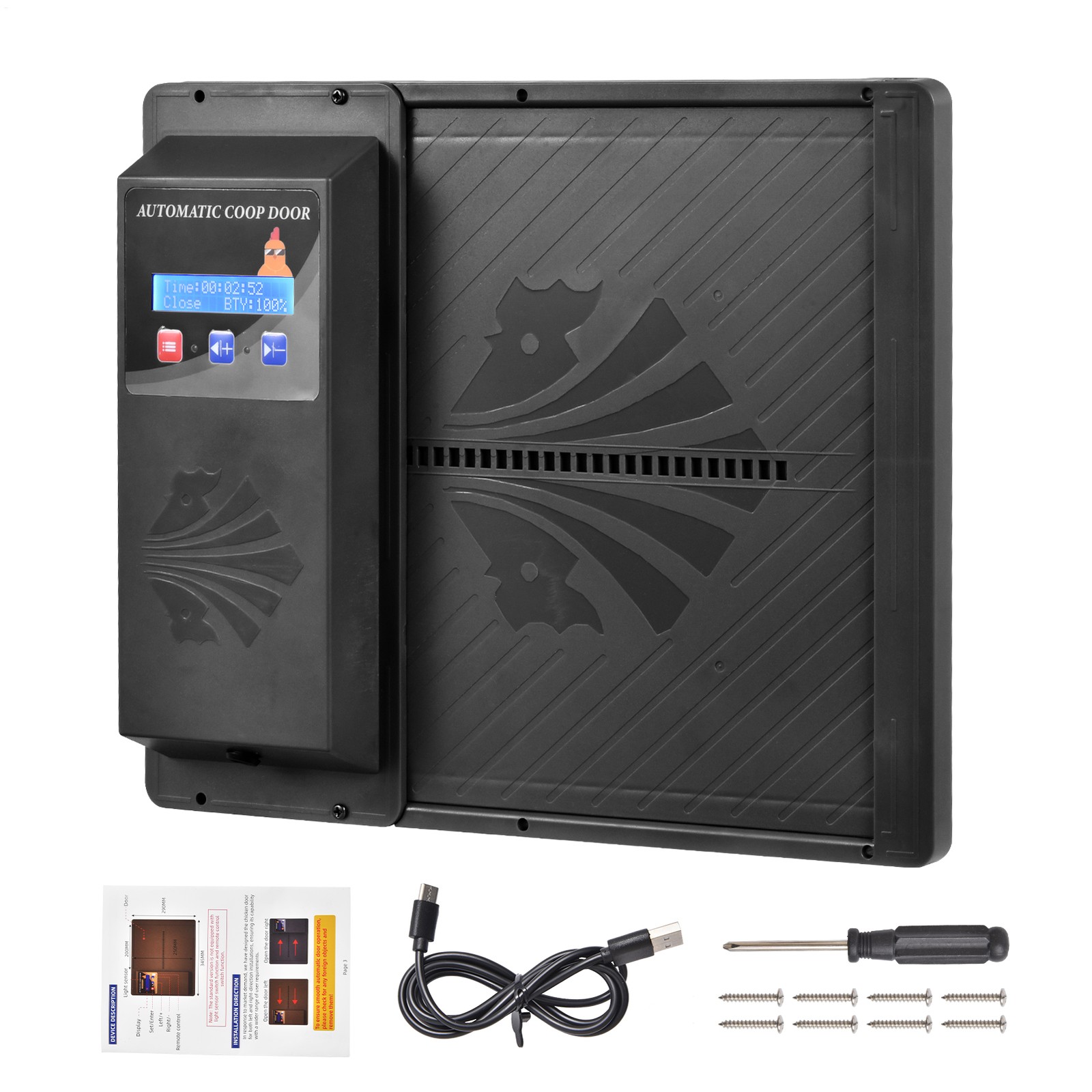 Automatic Chicken Coop Door Opener with Timer Remote Control