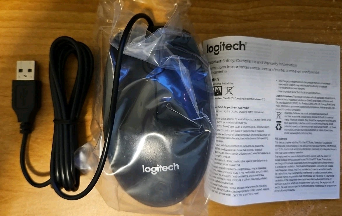 Logitech B100 (910-001439) Optical USB Mouse
