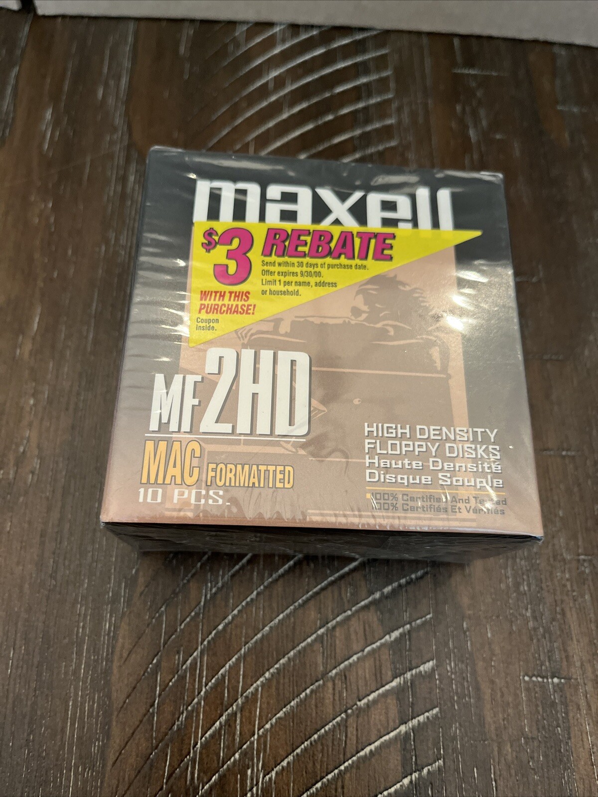 MAXELL MF 2HD 3.5" High Density Black Floppy Disks 10 Pack 1.44mb Box  - New