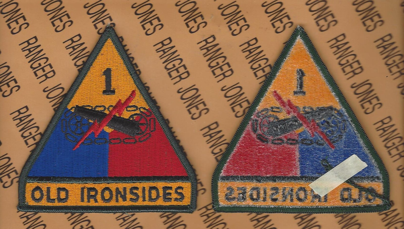 US Army 1st Armored Division OLD IRONSIDES Tank Armor dress patch m/e