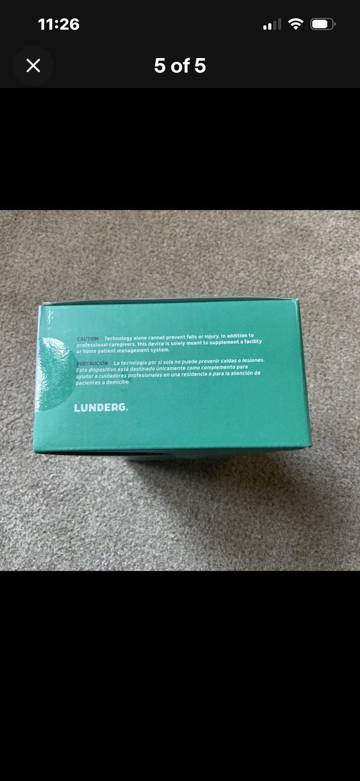 Lunderg Early Alert Bed Alarm System - Wireless Bed Sensor Pad & Pager