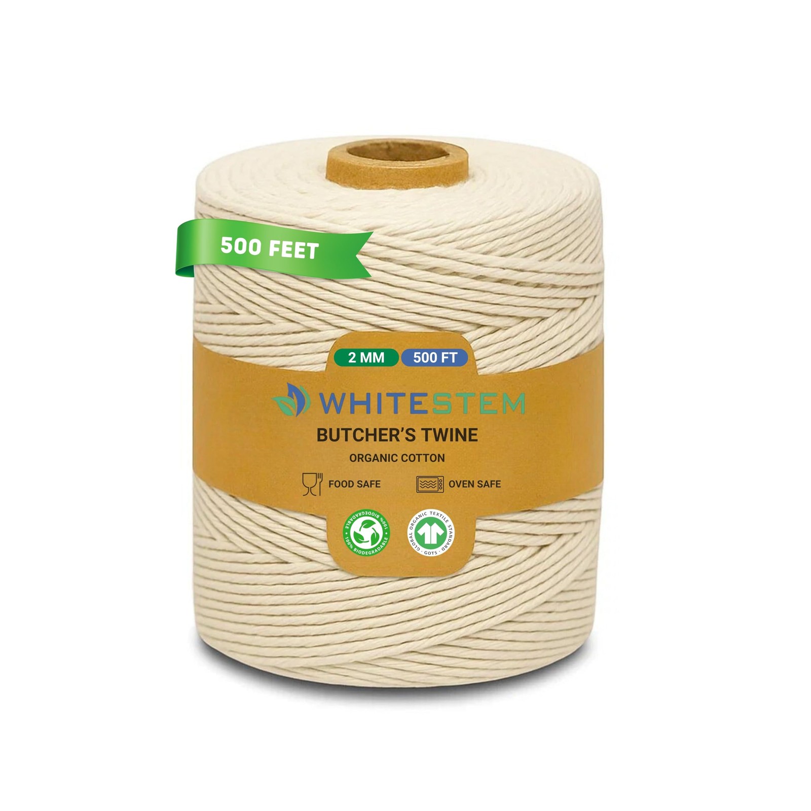 Butcher Twine 500 ft Food Safe Cotton Cooking String for Meat Baking Kitchen