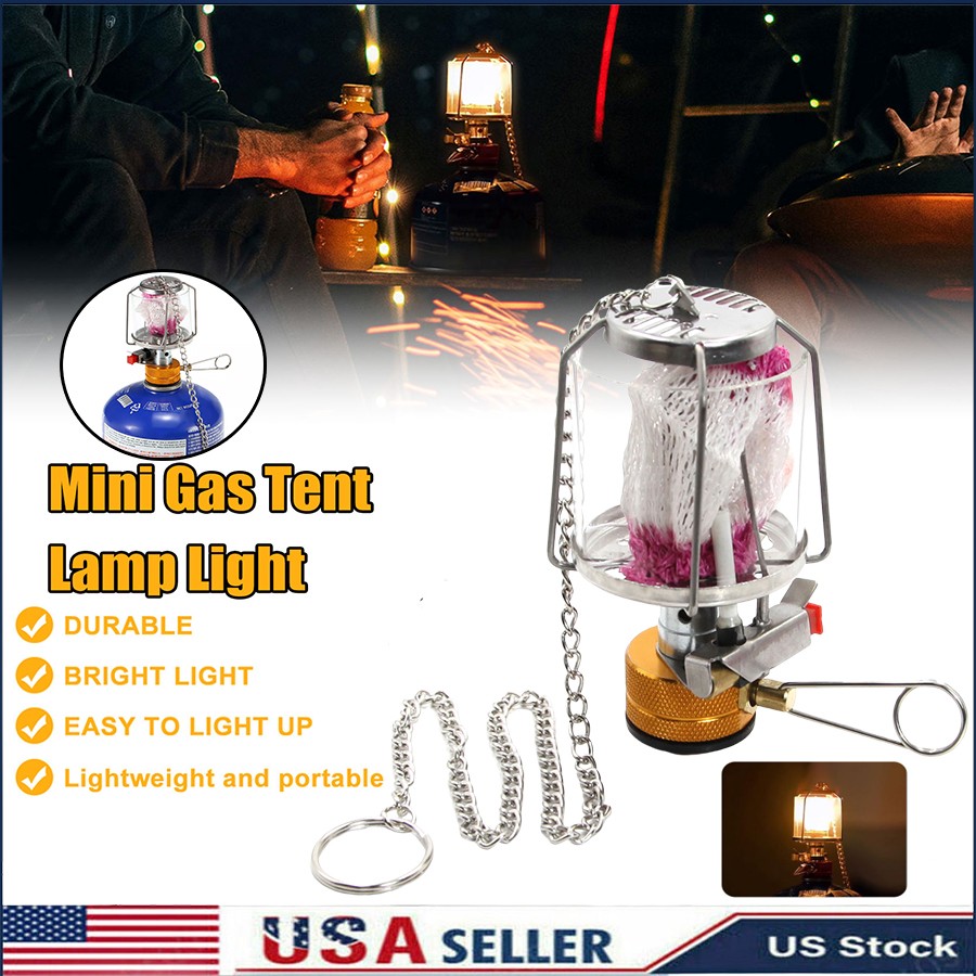 Outdoor Camping Gas Lantern Piezo Ignition Portable Mini Gas Tent Lamp Light