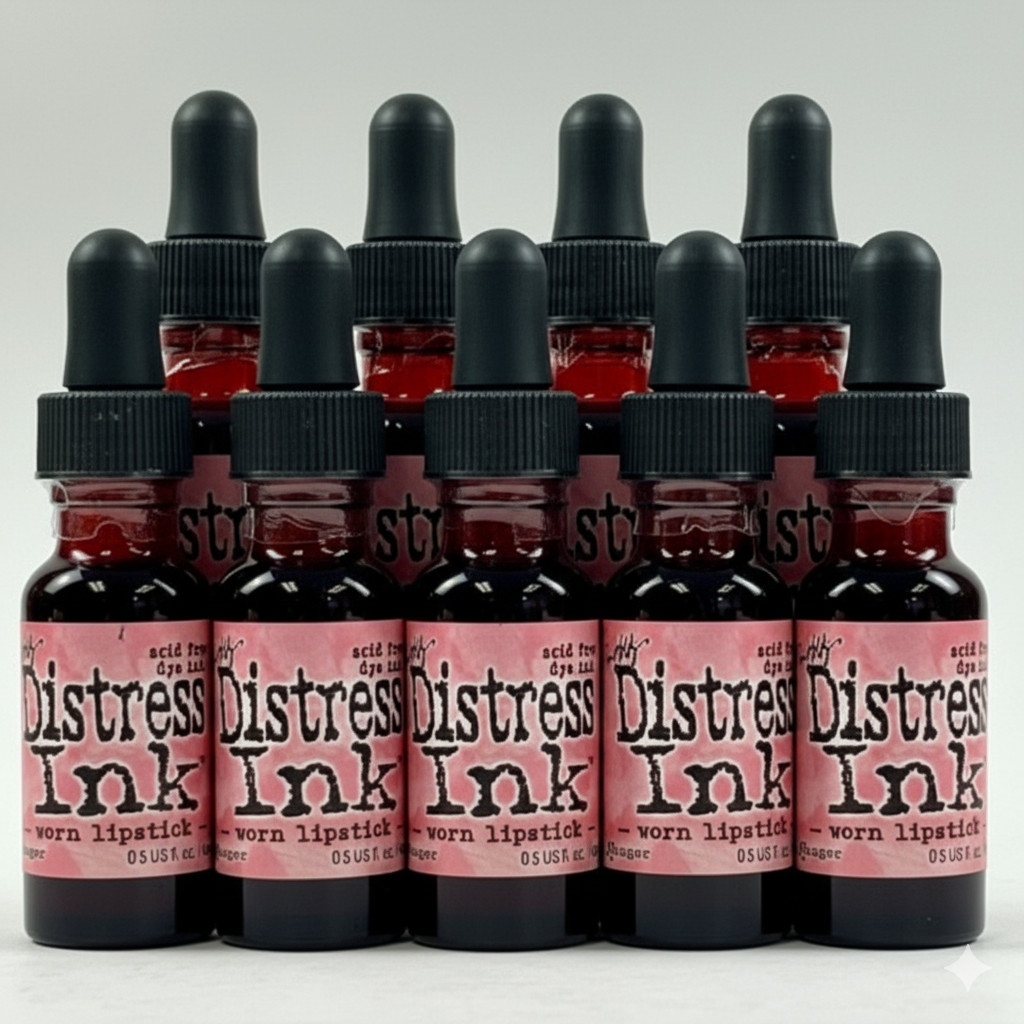 Tim Holtz Distress Pad Reinker Worn Lipstick 0.5 oz Set of 9