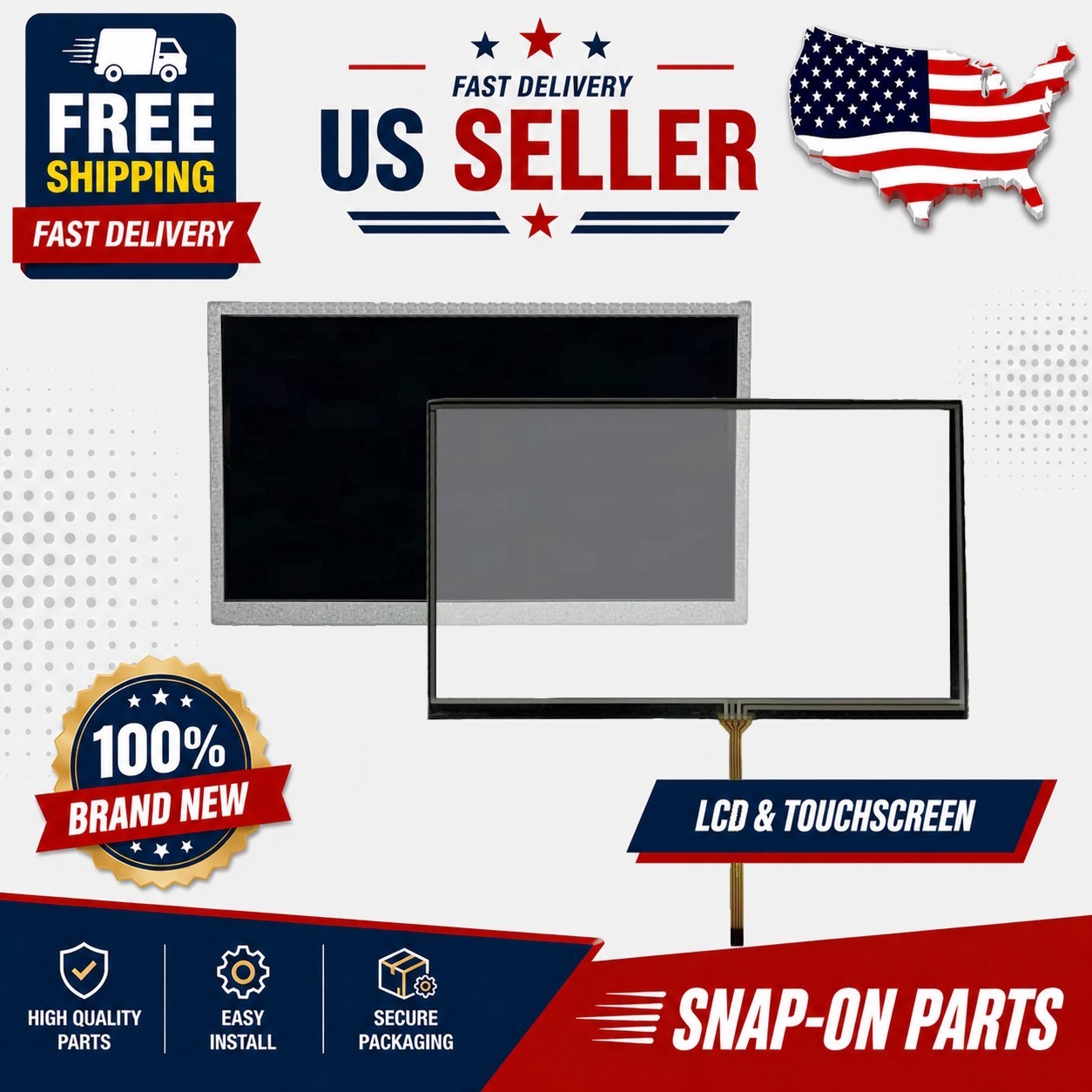 TRITON D8 EEMS343 Snap-On Display LCD Touch Screen Digitizer Assembly