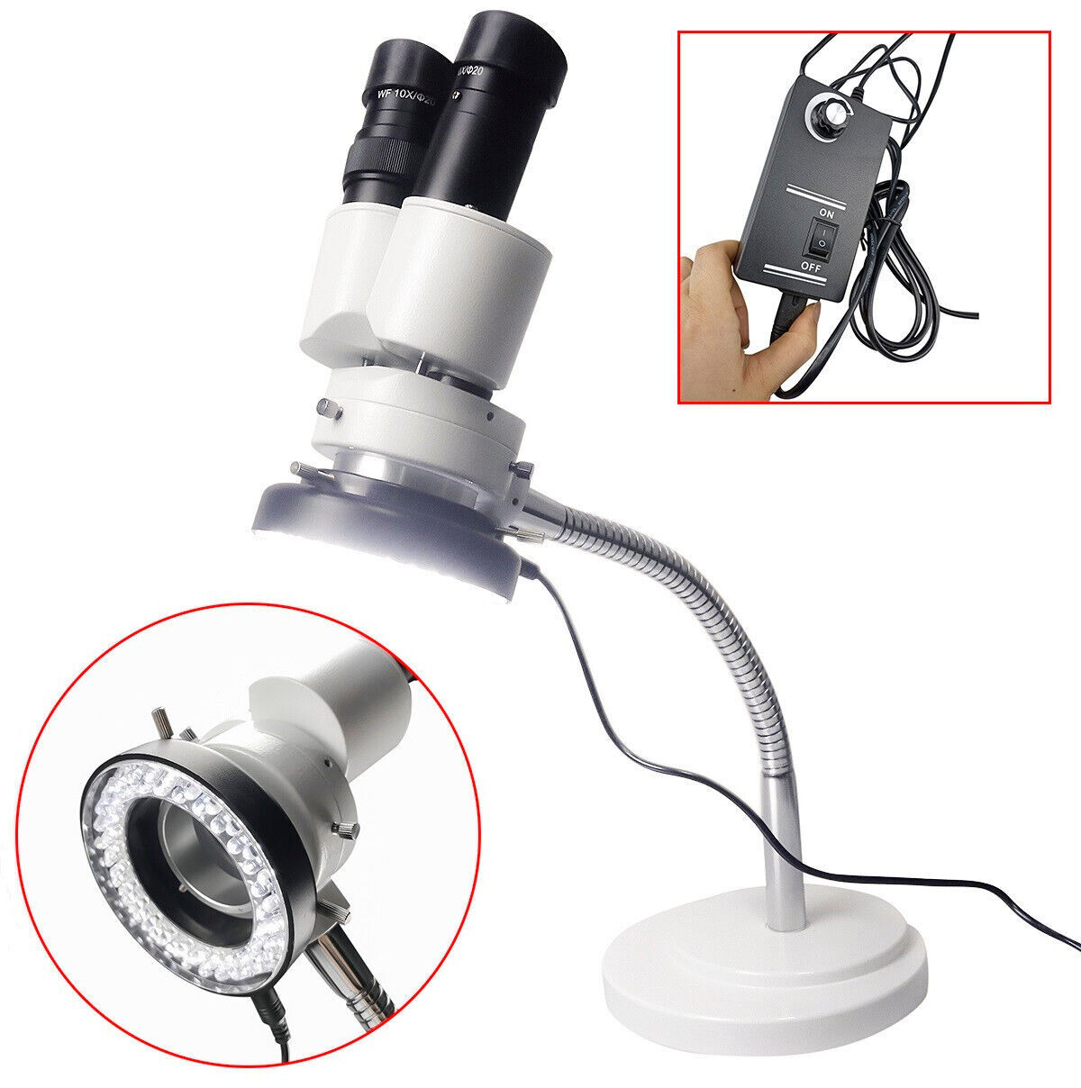 10X Magnification Dental Binocular Microscope Rotatable with LED Dental Use USA