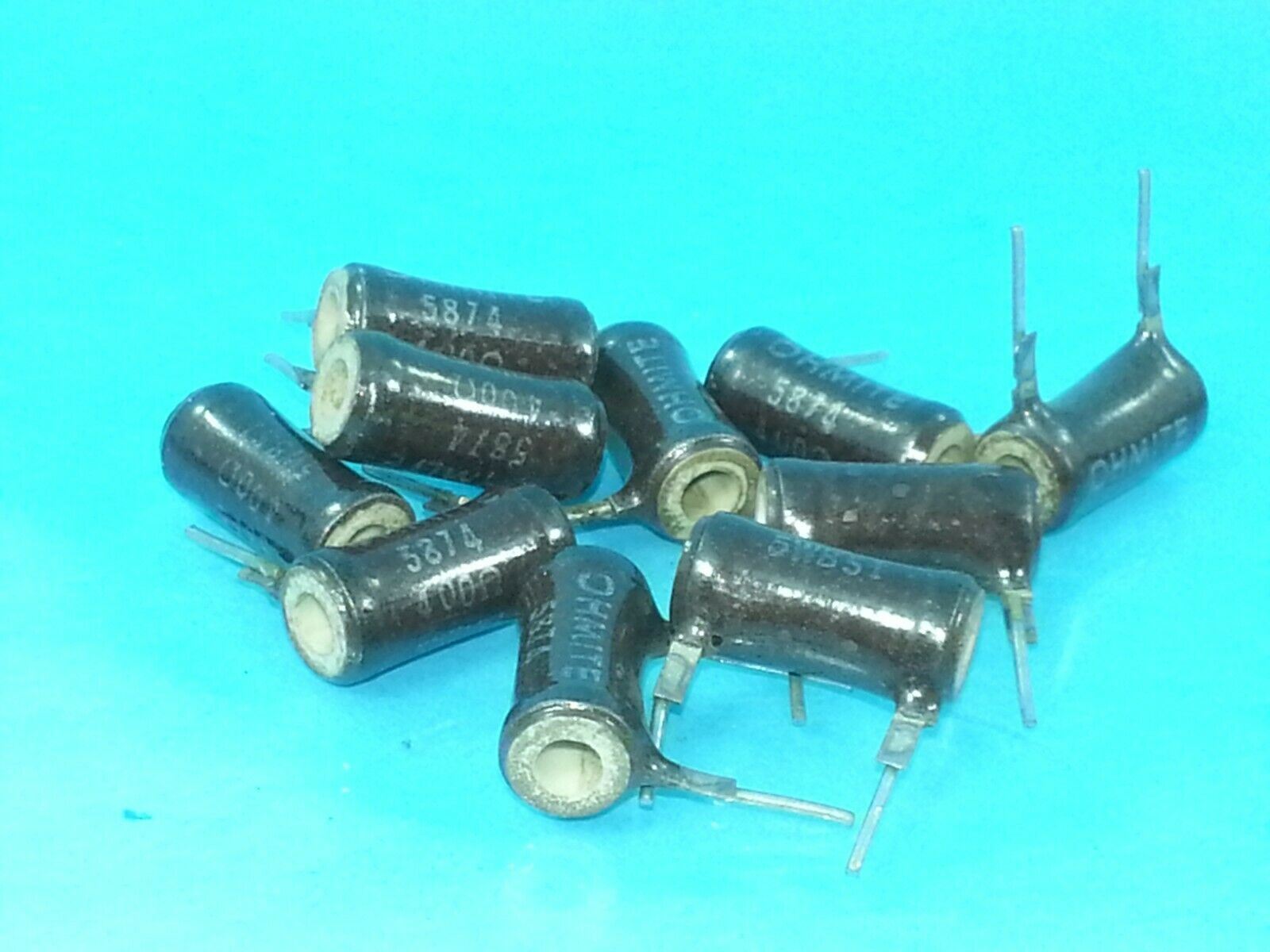 NOS OHMITE 5874 5WB51 5% 400 OHM WIRE WOUND RESISTOR PRESCION CATHODE QTY (10)