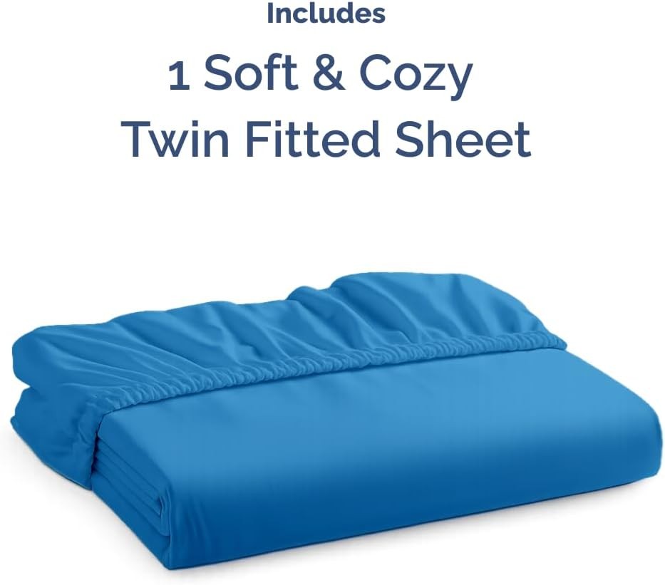 Twin Fitted Bed Sheet Bottom Single Fitted Sheet Only Soft Hotel Luxury Bedding