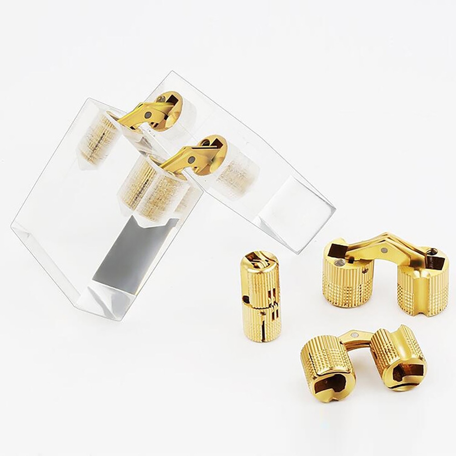 4Pcs/Set 10mm Brass Invisible Cabinet Hidden Barrel Hinge Accessories Part D
